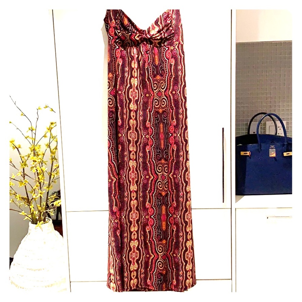 Halter style multi colour dress